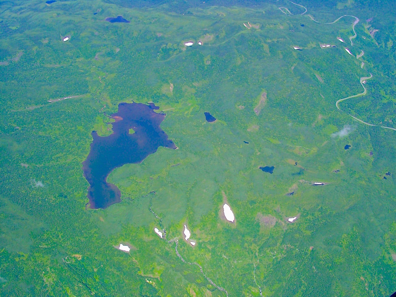 羅臼湖空撮