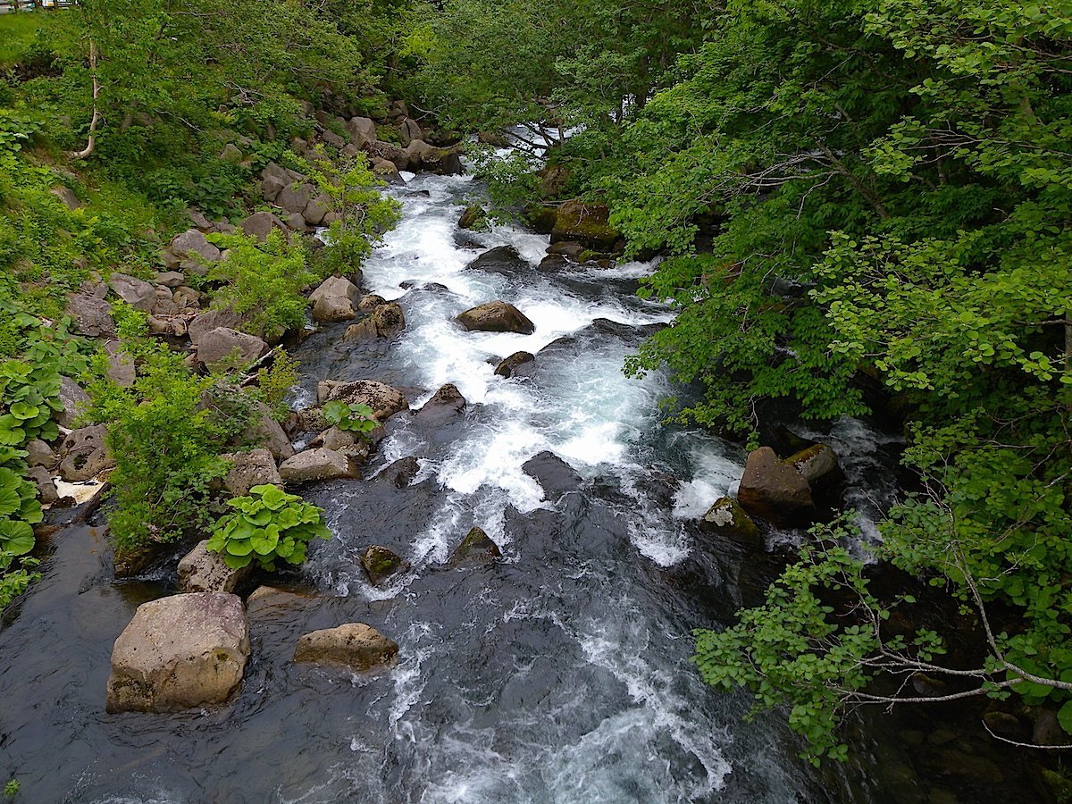 熊の湯露天風呂・羅臼川