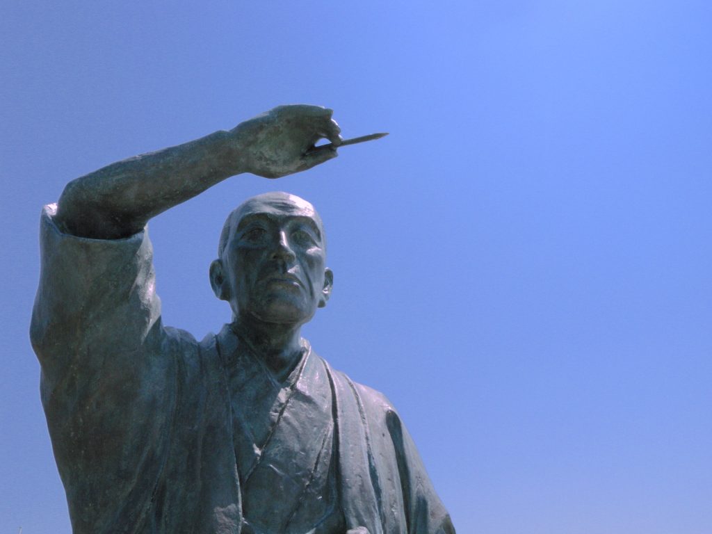 松浦武四郎像(鏡沼海浜公園)